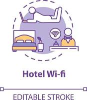 icône de concept de wi-fi d'hôtel vecteur