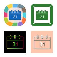 icône de vecteur de calendrier unique