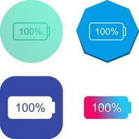 icône de vecteur de batterie pleine unique