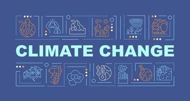 le changement climatique et la nature obligent la bannière de concepts de mots vecteur