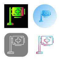 icône de vecteur de signe d'hôpital
