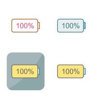 icône de vecteur de batterie pleine unique