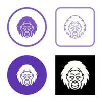icône de vecteur d'orang-outan
