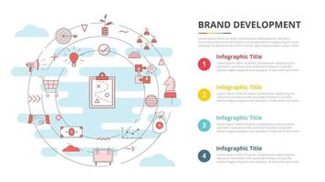 concept de développement de marque pour la bannière de modèle d'infographie vecteur