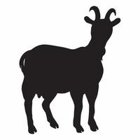 chèvre forme silhouette noire vector illustration