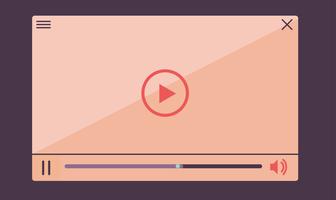 Lecteur vidéo plat pour applications Web et mobiles vecteur