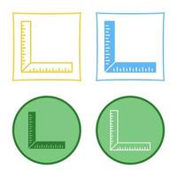 icône de vecteur de règle carrée