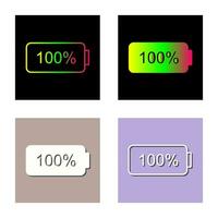 icône de vecteur de batterie pleine unique