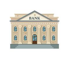 bâtiment bancaire, institution financière. architecture classique vecteur