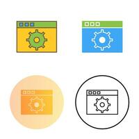 icône de vecteur de paramètres uniques
