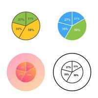 icône de vecteur de graphique à secteurs