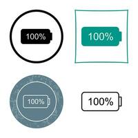 icône de vecteur de batterie pleine unique