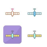 icône de vecteur satellite unique