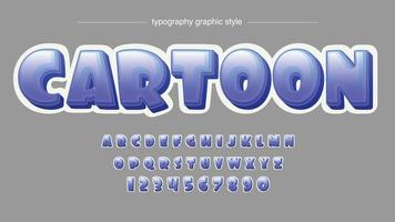 typographie de dessin animé bulle arrondie violette vecteur