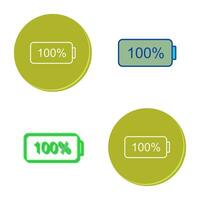icône de vecteur de batterie pleine unique