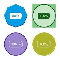 icône de vecteur de batterie pleine unique