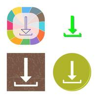 icône de vecteur de téléchargement unique