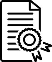 icône de ligne pour certificat vecteur