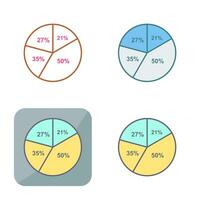 icône de vecteur de graphique à secteurs