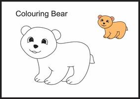 colorier un ours vecteur