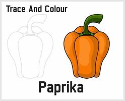 tracer et colorer le paprika vecteur