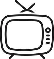 icône de ligne pour la télévision vintage vecteur