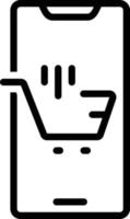 icône de ligne pour le commerce électronique vecteur