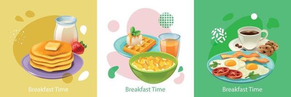 concept de design de petit déjeuner vecteur