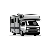 camping-car, vecteur, isolé, illustration