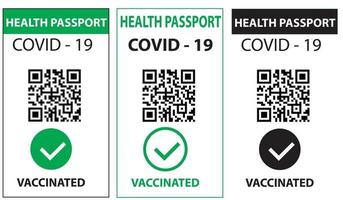 modèle de pass vert numérique. le titulaire de ce certificat vecteur