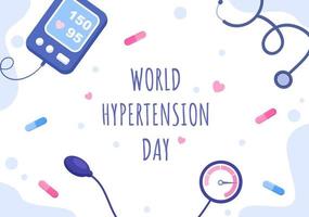 illustration vectorielle de la journée mondiale de lhypertension vecteur