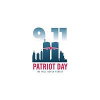11 septembre fête des patriotes aux états-unis vecteur