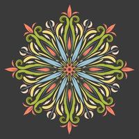 motif ornemental mandala coloré vecteur