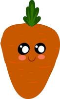 Orange souriant carotte illustration, vecteur ou Couleur illustration.