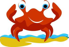 une crabe, vecteur ou Couleur illustration.