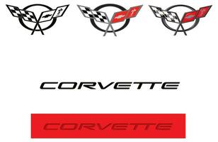 Chevrolet corvette logo vecteur illustration