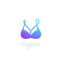 soutien-gorge, logo de lingerie, icône de vecteur