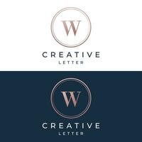 moderne et luxueux géométrique w initiale lettre logo élément. logo pour entreprise, lettre, affaires carte, marque et entreprise. vecteur