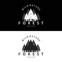 forêt logo, jungle aventure Facile conception vecteur, illustration modèle vecteur
