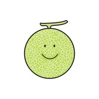 vecteur illustration Couleur les enfants mignonne souriant fruit melon clipart