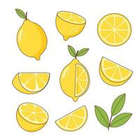 ensemble de citrons vecteur