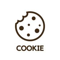 création de logo de cookies. vecteur de cookie sur fond blanc.