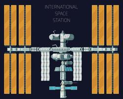 concept de station spatiale internationale orbitale vecteur