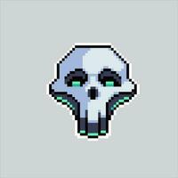 pixel art illustration crâne. pixélisé crâne. crâne visage pixélisé pour le pixel art Jeu et icône pour site Internet et vidéo jeu. vieux école rétro. vecteur