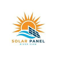 solaire panneau énergie logo conception Créatif et moderne concept vecteur