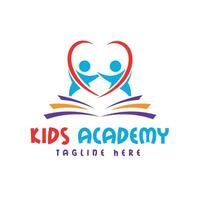 des gamins académie logo conception Créatif concept pour école et éducation affaires vecteur
