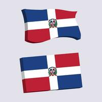 dominicain république drapeau 3d forme vecteur illustration