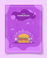 concept de hamburger pour modèle de bannières, flyer vecteur