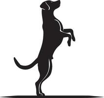 chien pose vecteur silhouette illustration noir Couleur