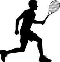 tennis joueur vecteur silhouette